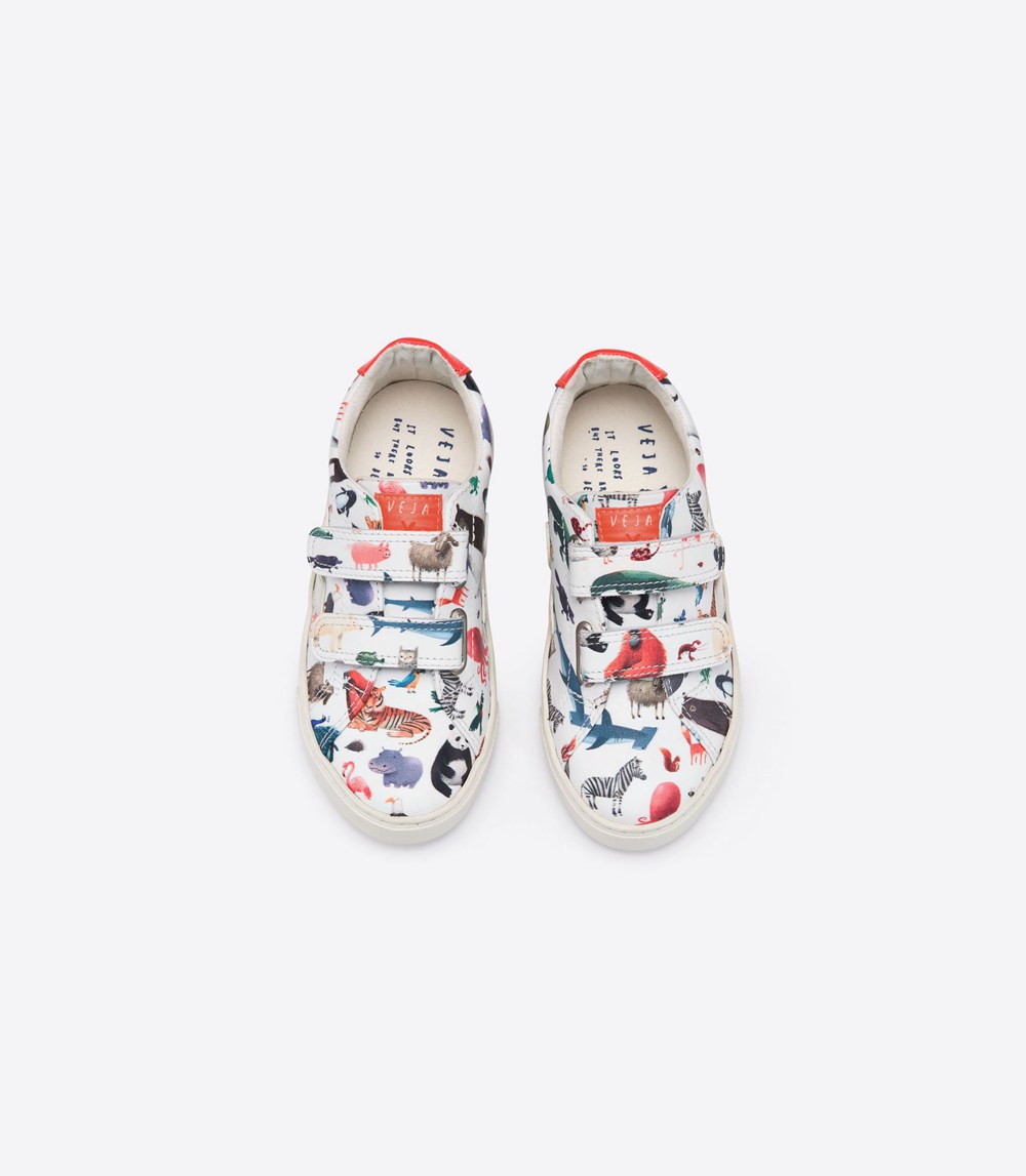 Veja Sneakers Barn - Esplar Velcro Läder - Olika Färger - 025716-ZRG